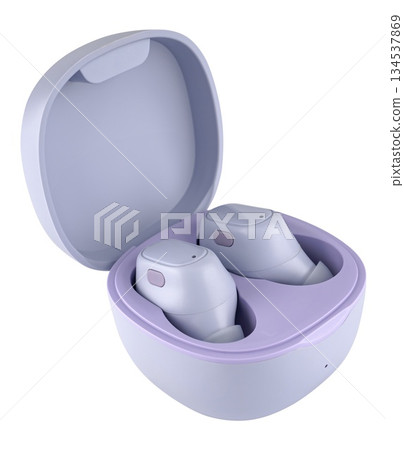 Wireless acoustic headphones, phone accessory, on white background Wireless acoustic headphones, phone accessory, on white background 134537869