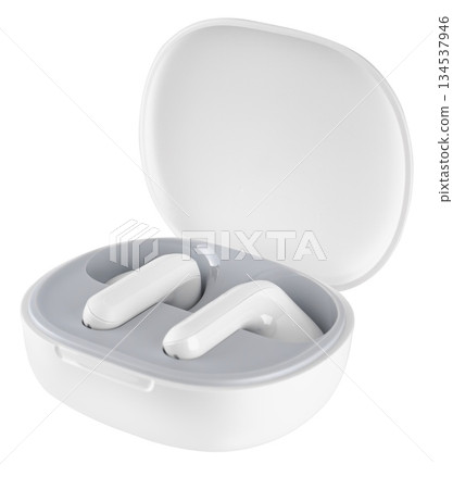wireless acoustic headphones, on a white background in isolation 134537946