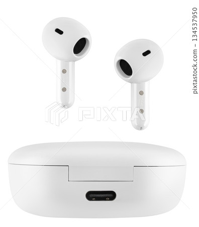 wireless acoustic headphones, on a white background in isolation 134537950
