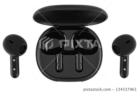 wireless acoustic headphones, on a white background in isolation wireless acoustic headphones, on a white background in isolation 134537961