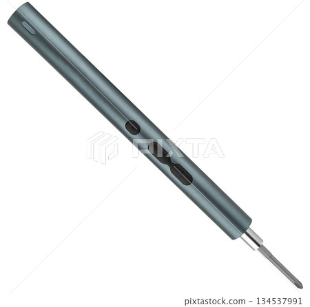 Cordless electric screwdriver, insulated on white background Cordless electric screwdriver, insulated on white background 134537991