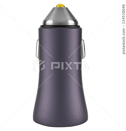 Car cigarette lighter power adapter, for tablet phone, on white background in insulation Car cigarette lighter power adapter, for tablet phone, on white background in insulation 134538046