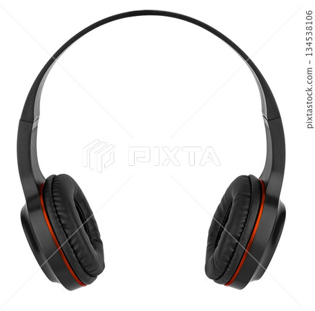 Wired headphones, computer accessory, in isolation on a white background Wired headphones, computer accessory, in isolation on a white background 134538106