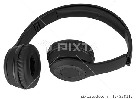 Wired headphones, computer accessory, in isolation on a white background 134538113