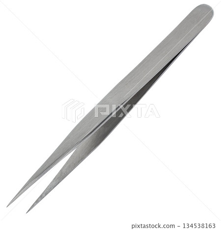 Tweezers, a tool for manipulating small objects, on white background Tweezers, a tool for manipulating small objects, on white background 134538163