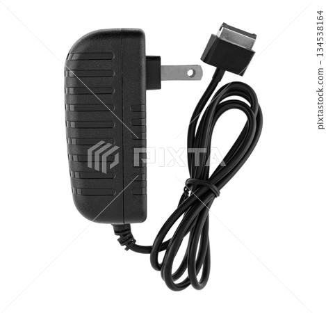 Power adapter, insulated, white background Power adapter, insulated, white background 134538164