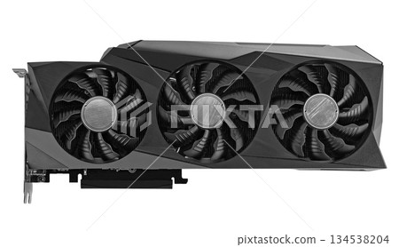 Video card with a powerful graphics processor, graphics adapter, computer spare part Video card with a powerful graphics processor, graphics adapter, computer spare part 134538204