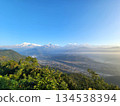 Himalayas as seen from Sarangkot Observation Deck in Pokhara, Nepal Himalayas as seen from Sarangkot Observation Deck in Pokhara, Nepal 134538394