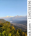 Mountain scenery from Sarangkot observation deck in Pokhara, Nepal Mountain scenery from Sarangkot observation deck in Pokhara, Nepal 134538396