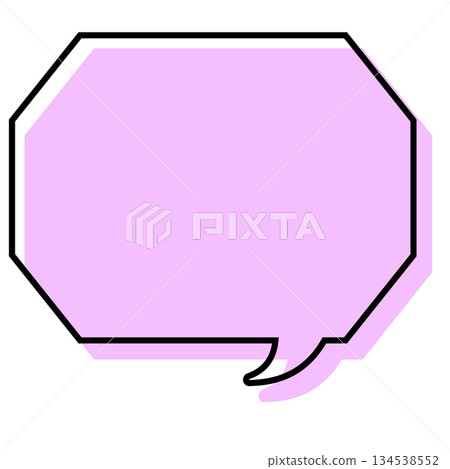 A simple speech bubble with misaligned lines, an octagon with corners A simple speech bubble with misaligned lines, an octagon with corners 134538552