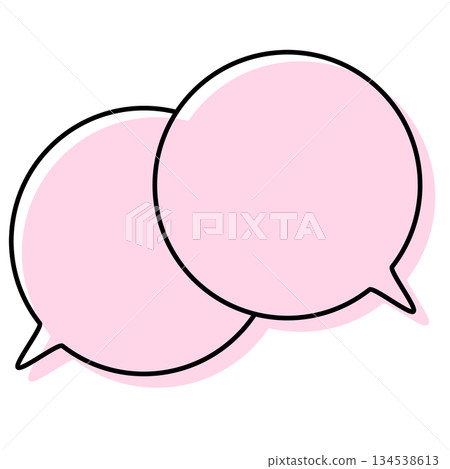Simple, misaligned speech bubbles, overlapping conversations 134538613