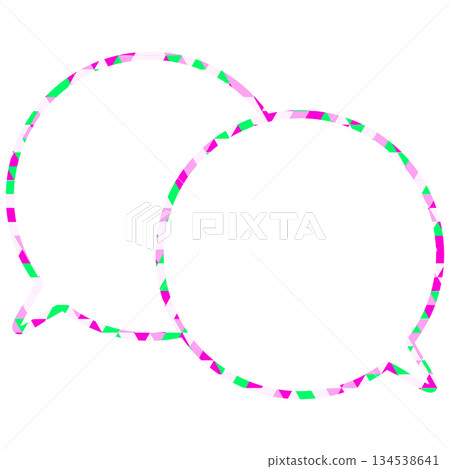 Stained glass style speech bubble, triangular pattern, overlapping conversation Stained glass style speech bubble, triangular pattern, overlapping conversation 134538641