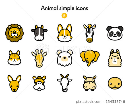 Simple Icon Collection Animals 5 134538746
