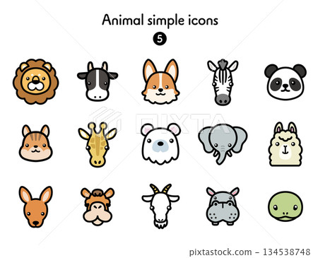 Simple Icon Collection Animals 5 Simple Icon Collection Animals 5 134538748