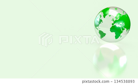 Green Transparent Earth Globe Representing Global Sustainability and Environmental Responsibility 3d render. Green Transparent Earth Globe Representing Global Sustainability and Environmental Responsibility 3d render. 134538893
