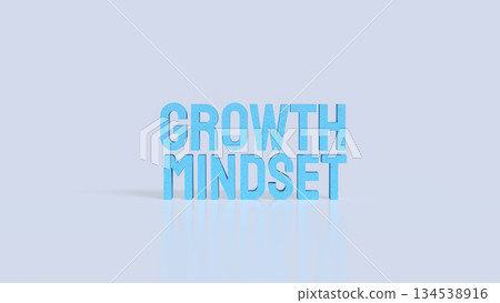 Inspirational Growth Mindset Typography Concept 3d render. 134538916