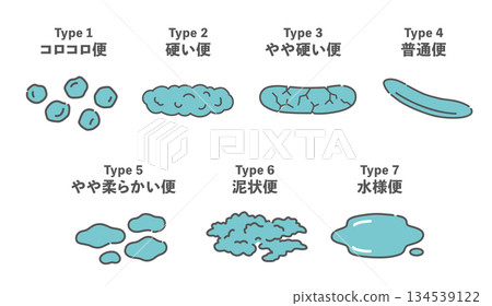 布里斯托量表（糞便特徵和形狀分類）圖示 134539122