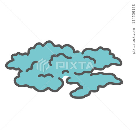 Illustration of Bristol Scale Type 6 (muddy stool/amorphous muddy stool) 134539128