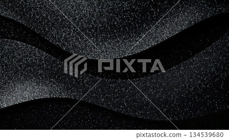 Magical Sparkling Christmas Celebration Background Material, 16:9 Size, AI-Generated, Black 134539680