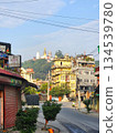 Kathmandu cityscape and Swayambhunath in the distance, Nepal Kathmandu cityscape and Swayambhunath in the distance, Nepal 134539780