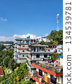 A residential area on the outskirts of Pokhara, Nepal, with a distant view of the Himalayas A residential area on the outskirts of Pokhara, Nepal, with a distant view of the Himalayas 134539781