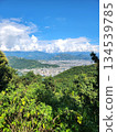View of the cityscape and surrounding mountains from a hill in Pokhara, Nepal View of the cityscape and surrounding mountains from a hill in Pokhara, Nepal 134539785