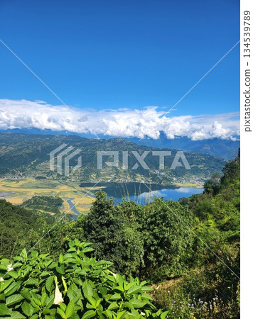 從尼泊爾博卡拉郊外的一座小山上眺望費瓦湖和周邊鄉村景色 從尼泊爾博卡拉郊外的一座小山上眺望費瓦湖和周邊鄉村景色 134539789