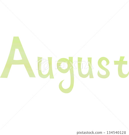 Beautiful watercolor pattern August icon image illustration 134540128