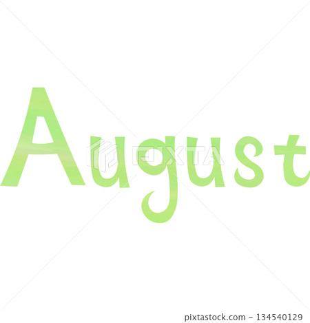 Beautiful watercolor pattern August icon image illustration 134540129