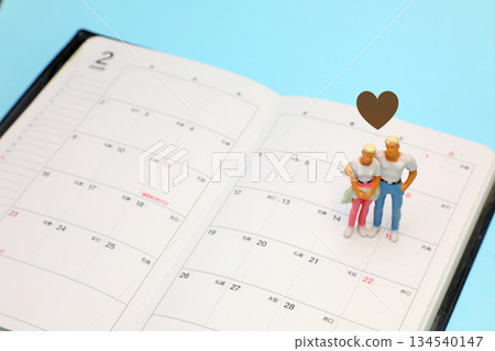 二月情人節日曆 二月情人節日曆 134540147