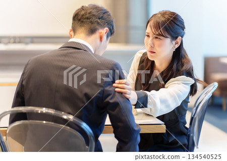 Couple date restaurant quarrel Couple date restaurant quarrel 134540525