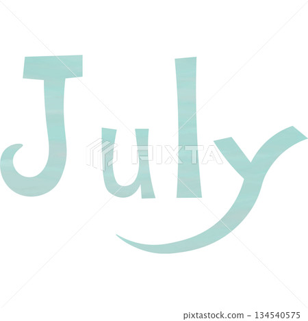 Beautiful watercolor pattern July icon image illustration 134540575