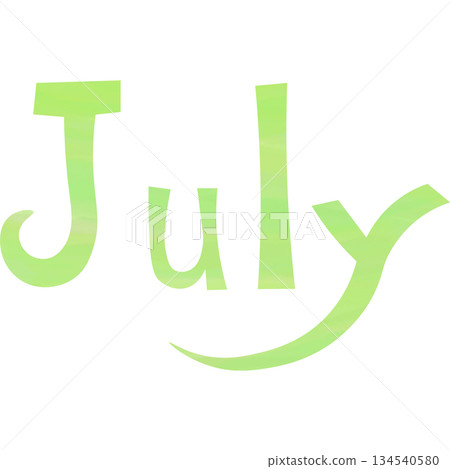 Beautiful watercolor pattern July icon image illustration 134540580