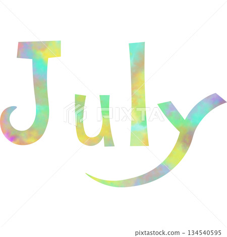 Beautiful watercolor pattern July icon image illustration Beautiful watercolor pattern July icon image illustration 134540595