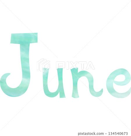 Beautiful watercolor June icon image illustration 134540673
