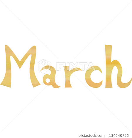 Beautiful watercolor March icon image illustration 134540735