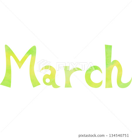 Beautiful watercolor March icon image illustration 134540751