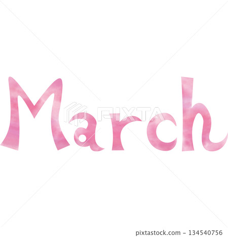 Beautiful watercolor March icon image illustration 134540756