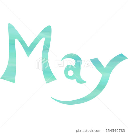 Beautiful watercolor pattern of May icon image illustration 134540783