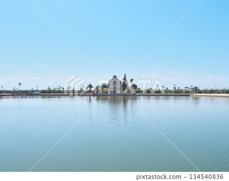 Morocco, Marrakech, Menara Gardens, Reservoir, May 134540836