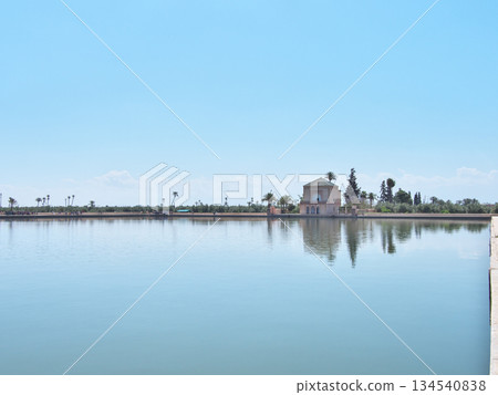 Morocco, Marrakech, Menara Gardens, Reservoir, May Morocco, Marrakech, Menara Gardens, Reservoir, May 134540838