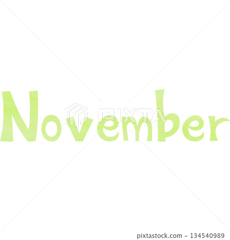Beautiful watercolor November icon image illustration 134540989