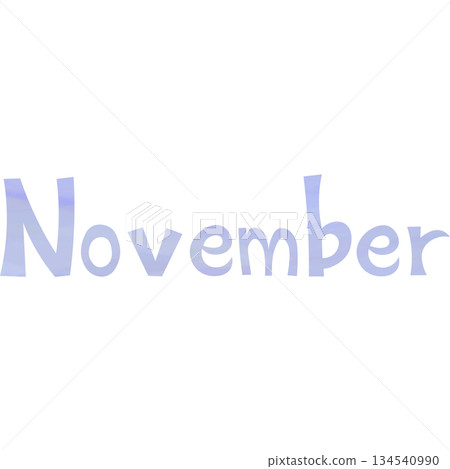 Beautiful watercolor November icon image illustration 134540990