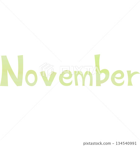 Beautiful watercolor November icon image illustration 134540991