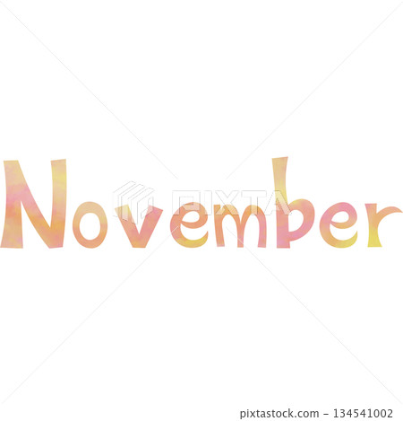 Beautiful watercolor November icon image illustration Beautiful watercolor November icon image illustration 134541002