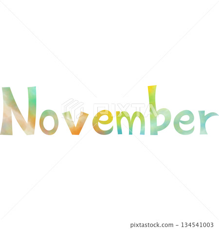 Beautiful watercolor November icon image illustration Beautiful watercolor November icon image illustration 134541003