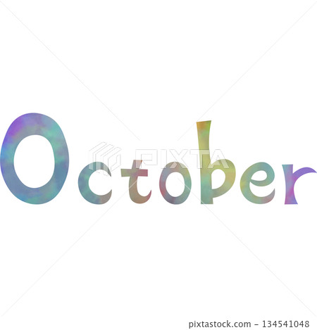 Beautiful watercolor October icon image illustration 134541048