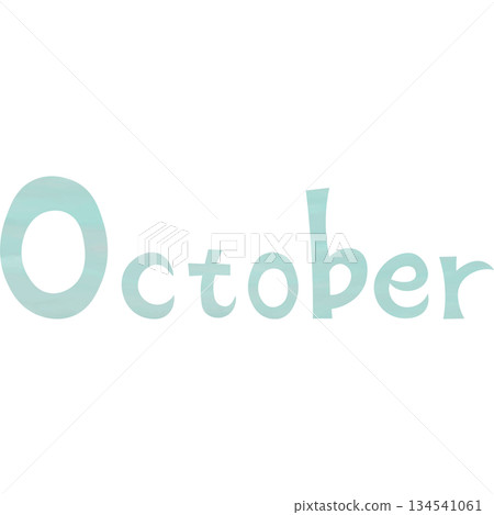 Beautiful watercolor October icon image illustration 134541061