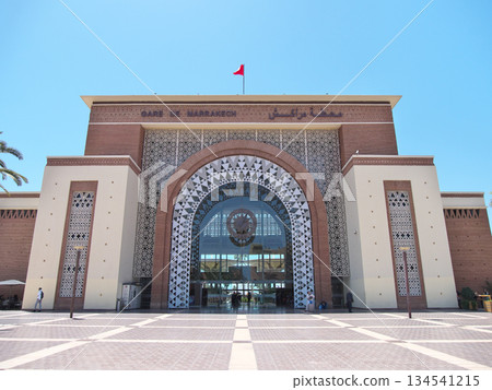 Morocco Marrakech station building Morocco Marrakech station building 134541215
