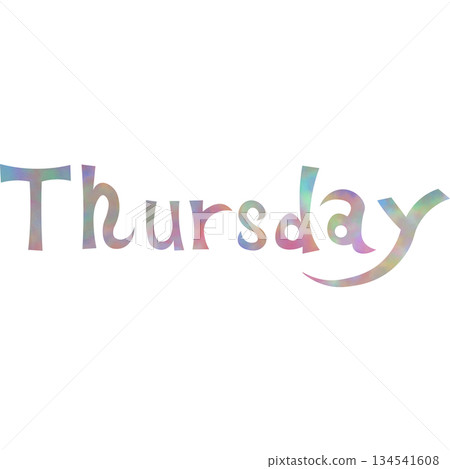 Beautiful watercolor Thursday icon image illustration Beautiful watercolor Thursday icon image illustration 134541608